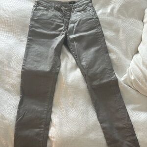 AG coated silver skinny jeans